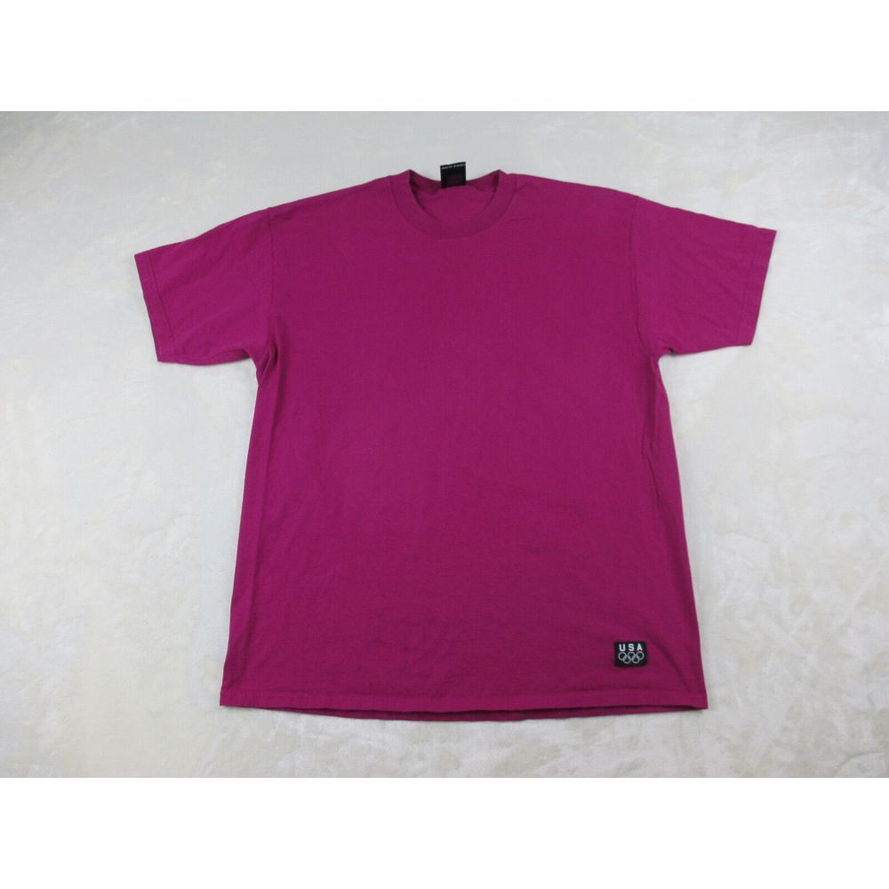 VINTAGE USA Olympics Shirt Mens Extra Large Purple JCPenney Cotton Casual‎ 90s